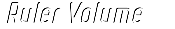 Ruler Volume font preview